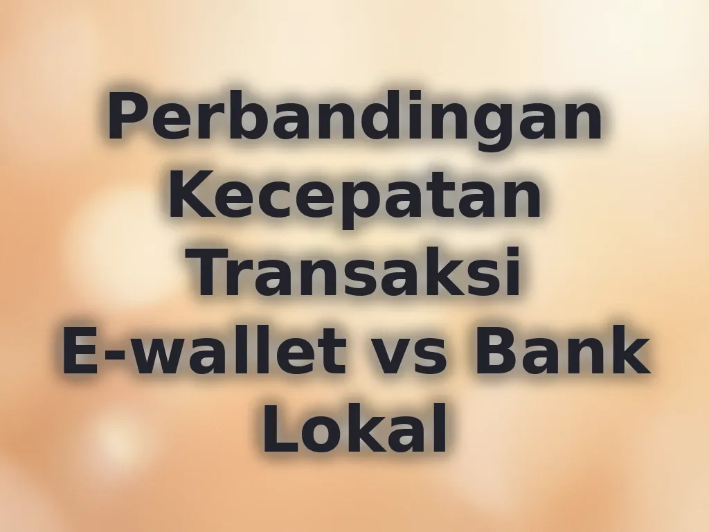 Perbandingan Kecepatan Transaksi E-wallet vs Bank Lokal
